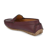 Maroon Casual Slip-On Moccasin For Women