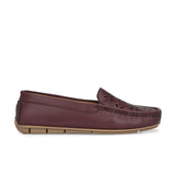 Maroon Casual Slip-On Moccasin For Women