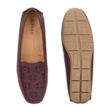 Maroon Casual Slip-On Moccasin For Women