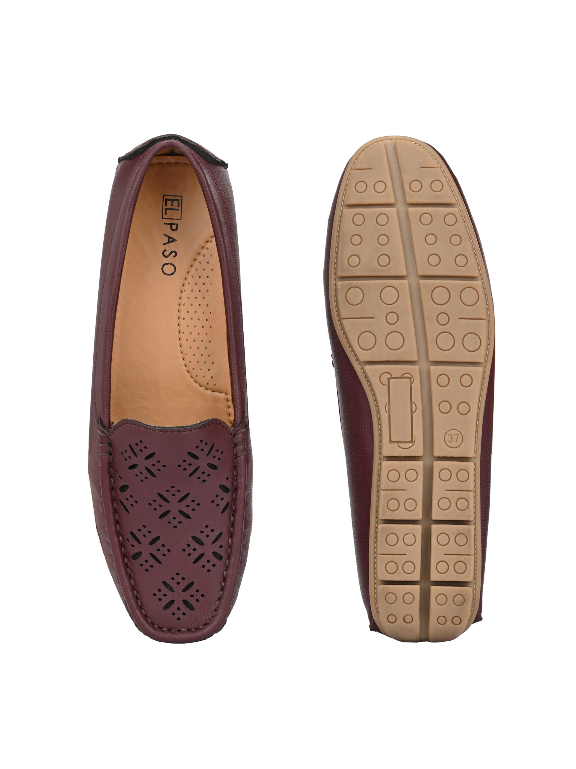 Maroon Casual Slip-On Moccasin For Women