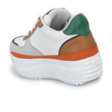 Colourful High Heel Platform Casual Lace-Up Sneakers