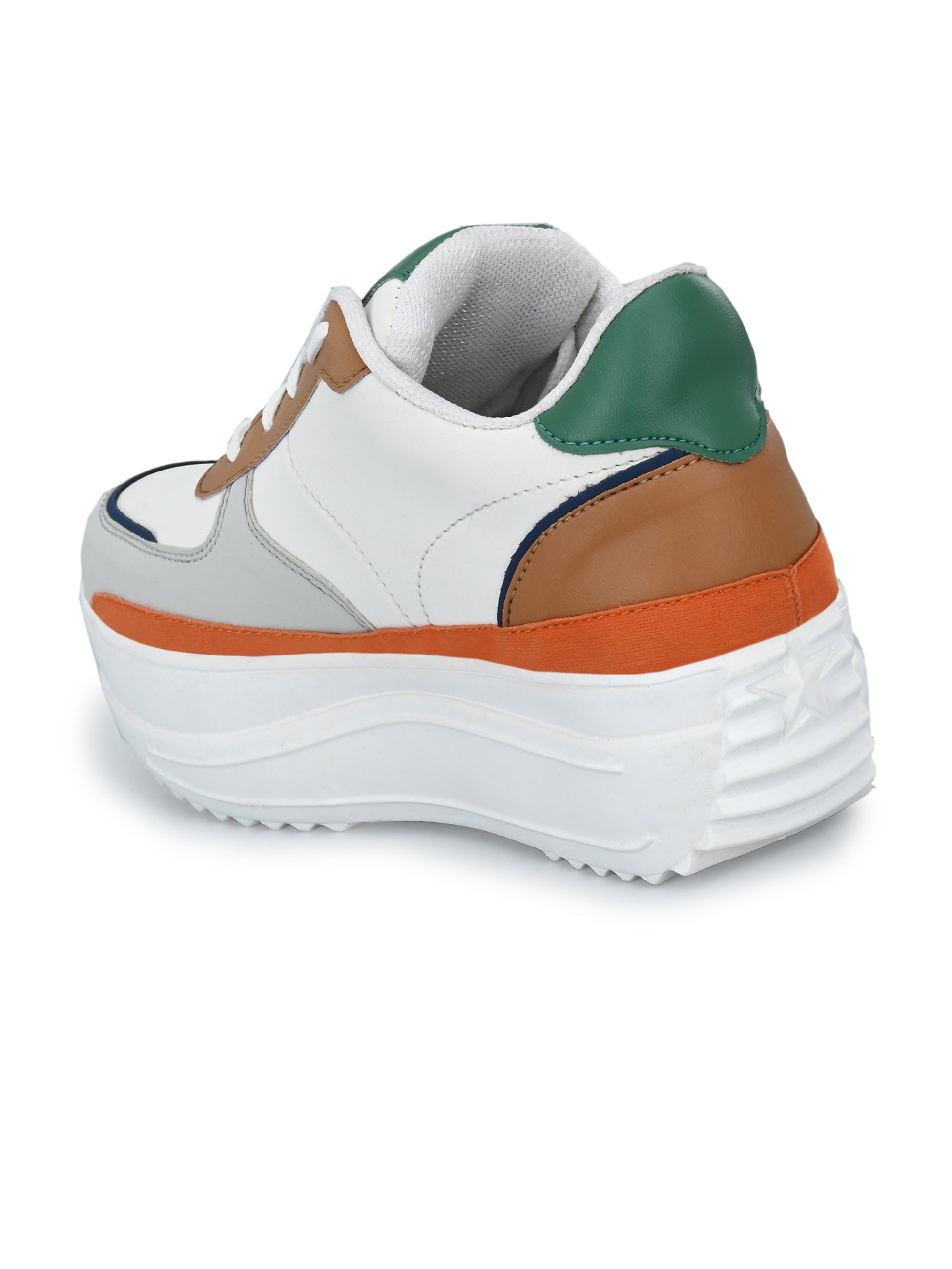 Colourful High Heel Platform Casual Lace-Up Sneakers