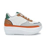 Colourful High Heel Platform Casual Lace-Up Sneakers