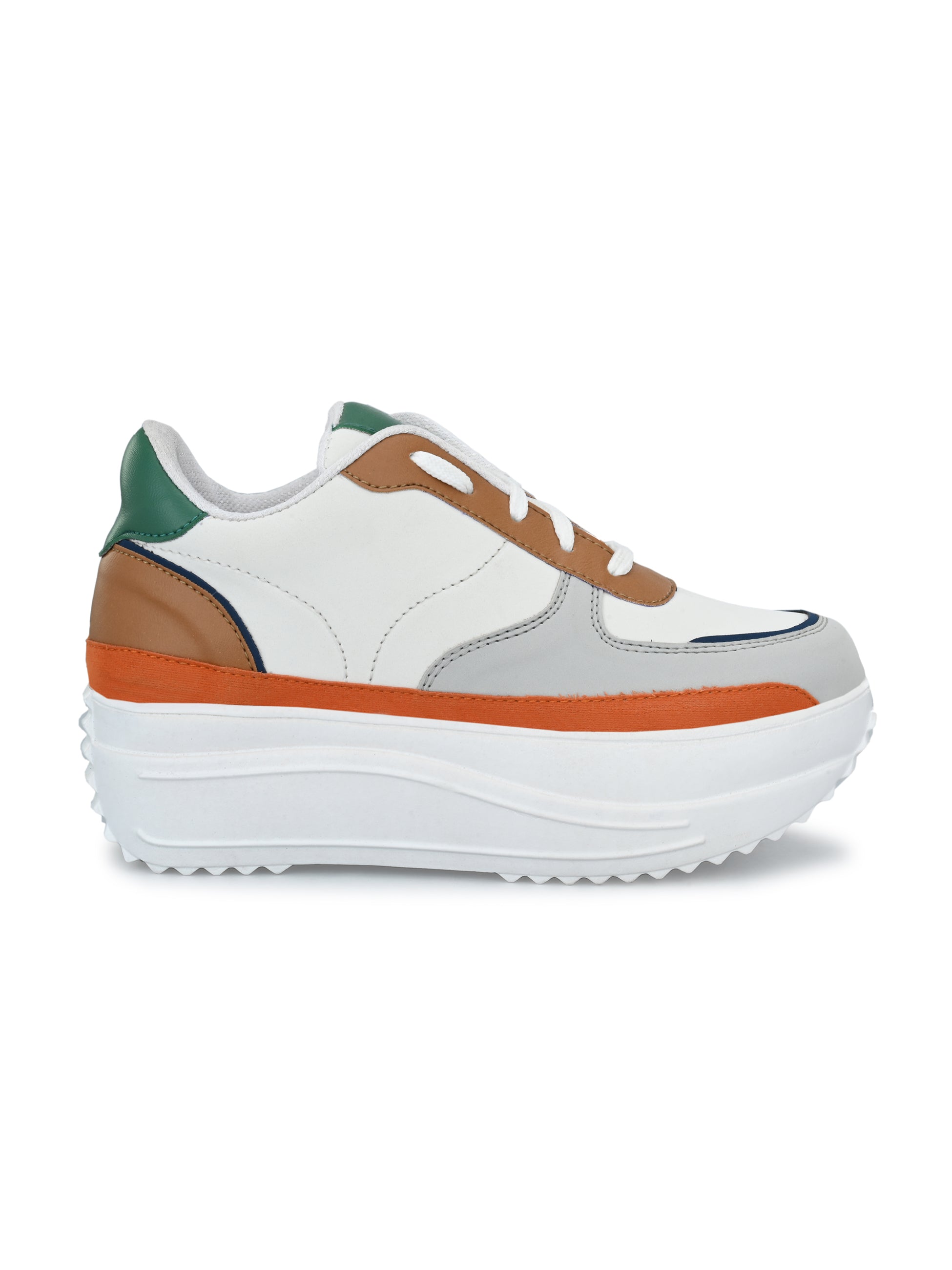 Colourful High Heel Platform Casual Lace-Up Sneakers