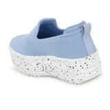 Light Blue Net Slip-On Sneakers