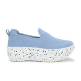 Light Blue Net Slip-On Sneakers