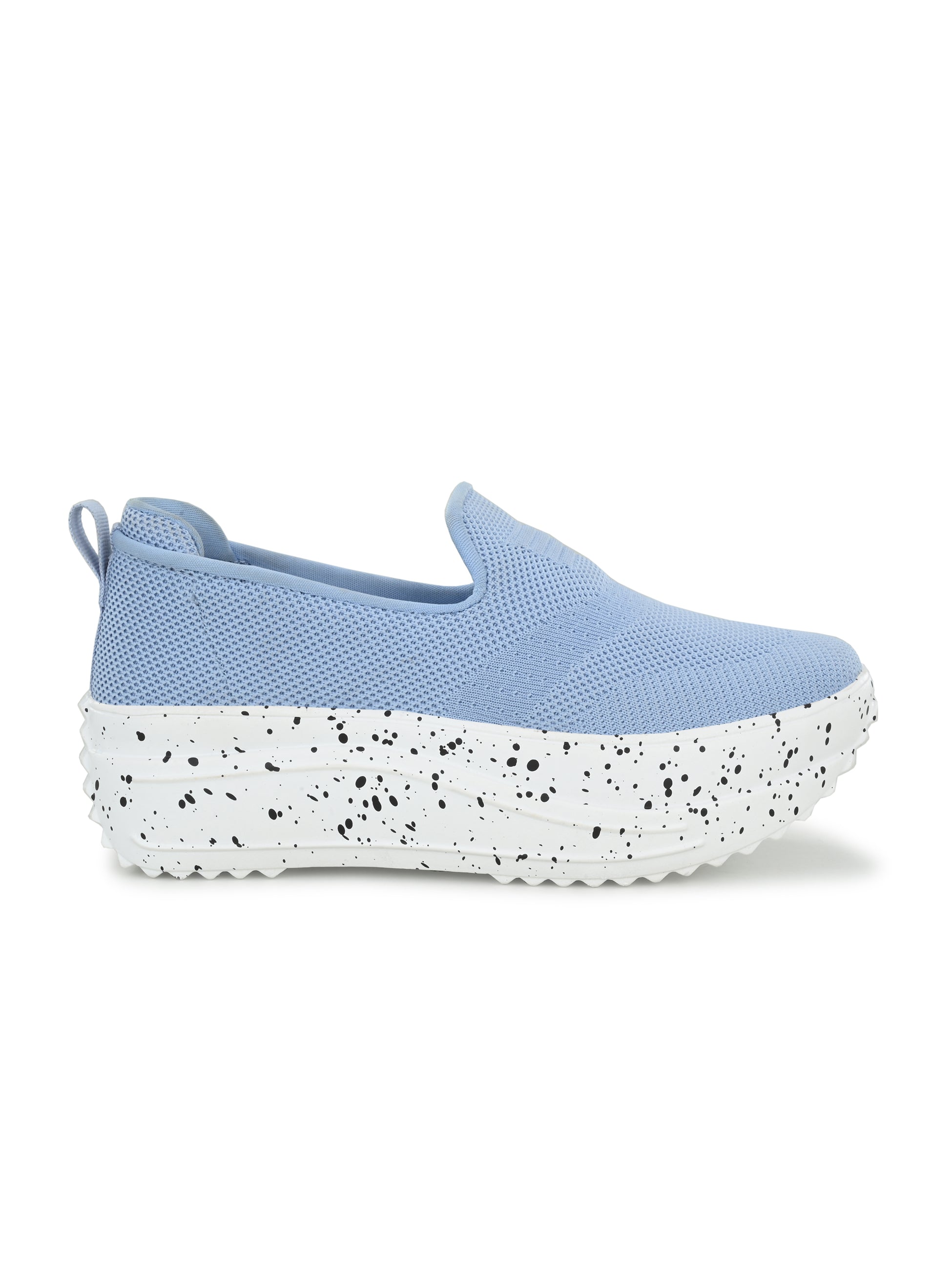 Light Blue Net Slip-On Sneakers