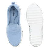 Light Blue Net Slip-On Sneakers