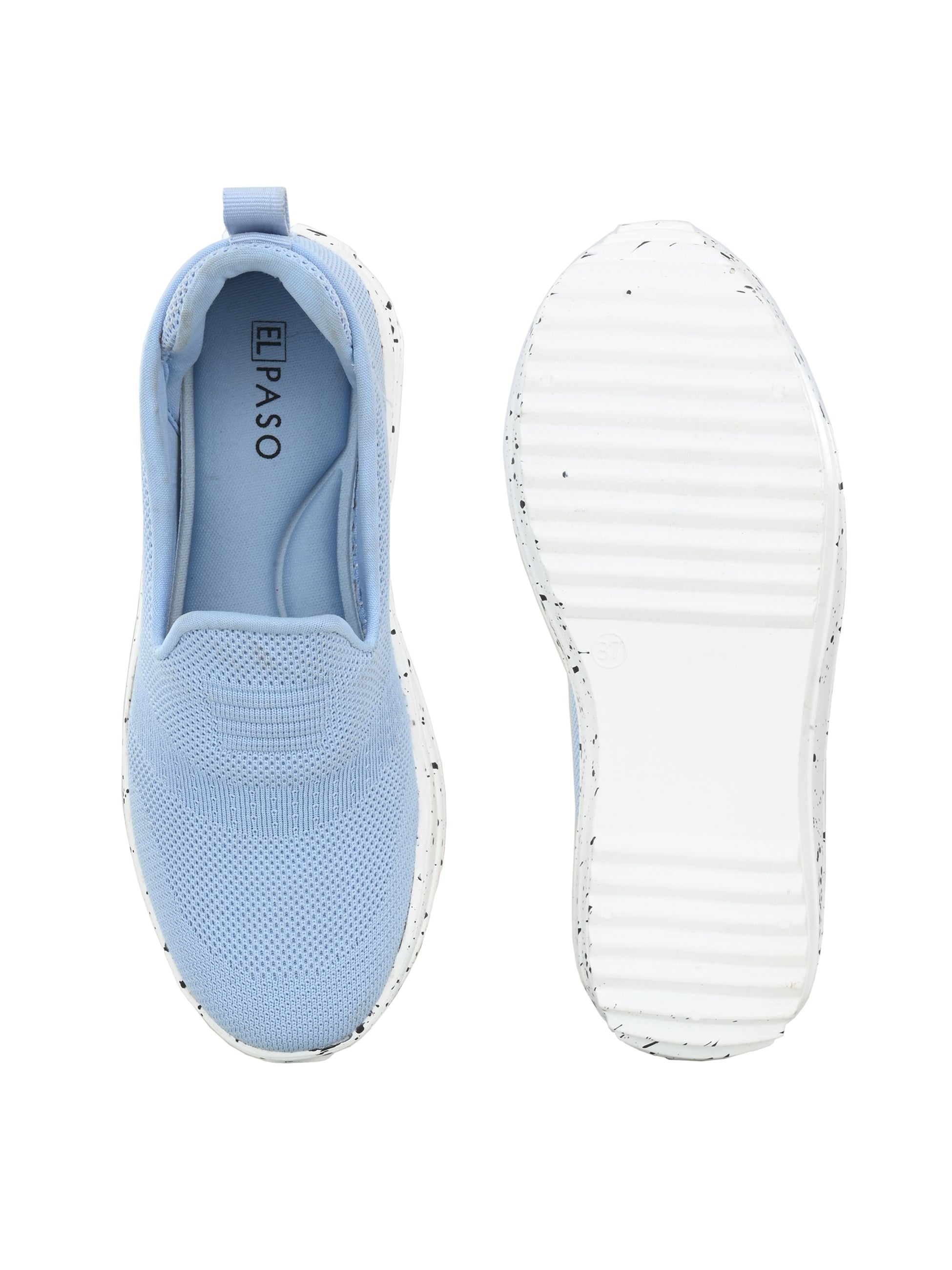 Light Blue Net Slip-On Sneakers