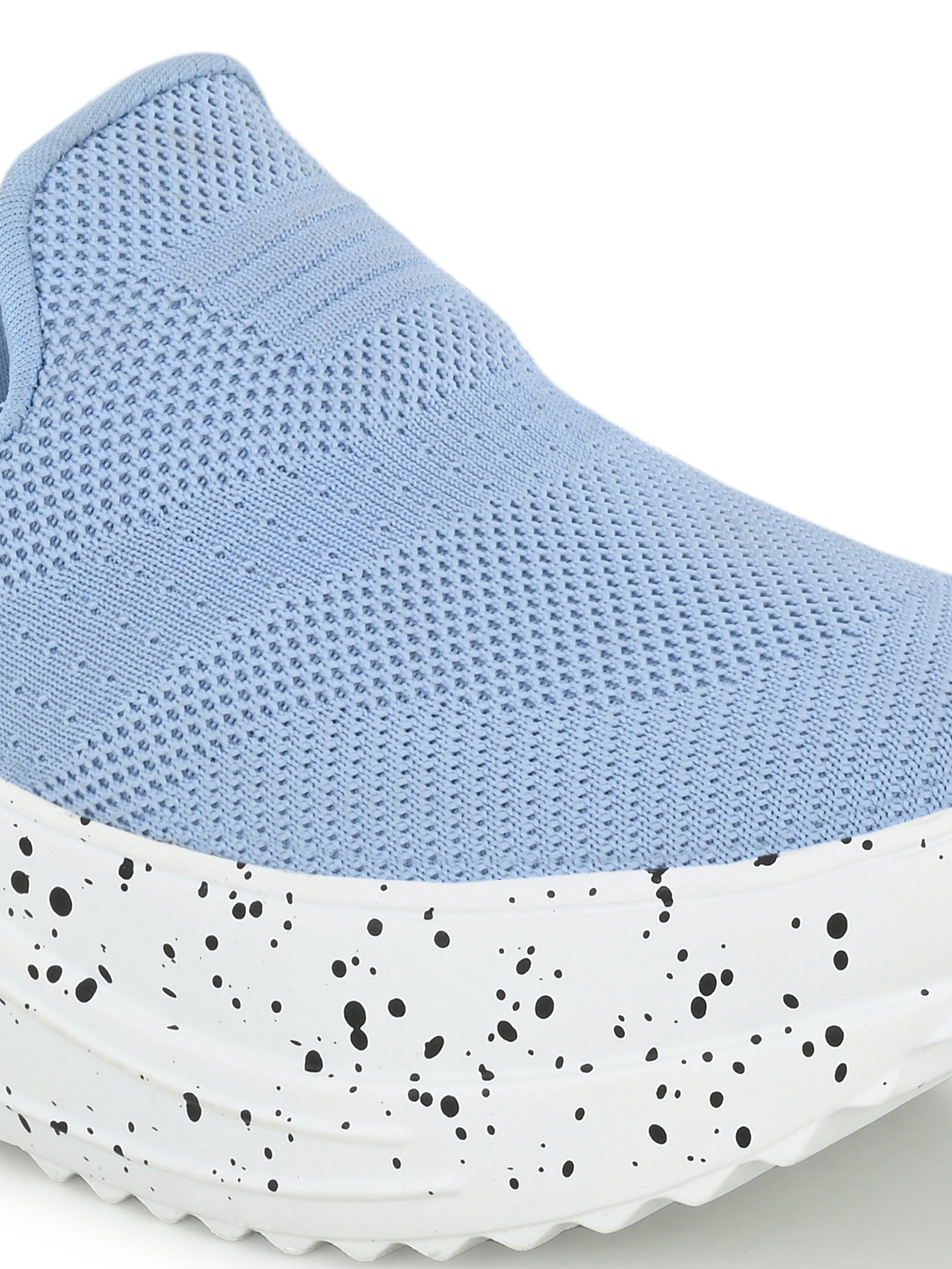 Light Blue Net Slip-On Sneakers