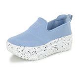 Light Blue Net Slip-On Sneakers