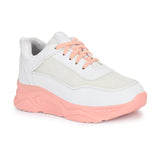 Light Pink Casual Lace-Up Trendy Sneakers
