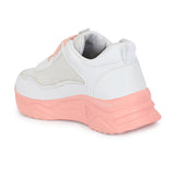 Light Pink Casual Lace-Up Trendy Sneakers