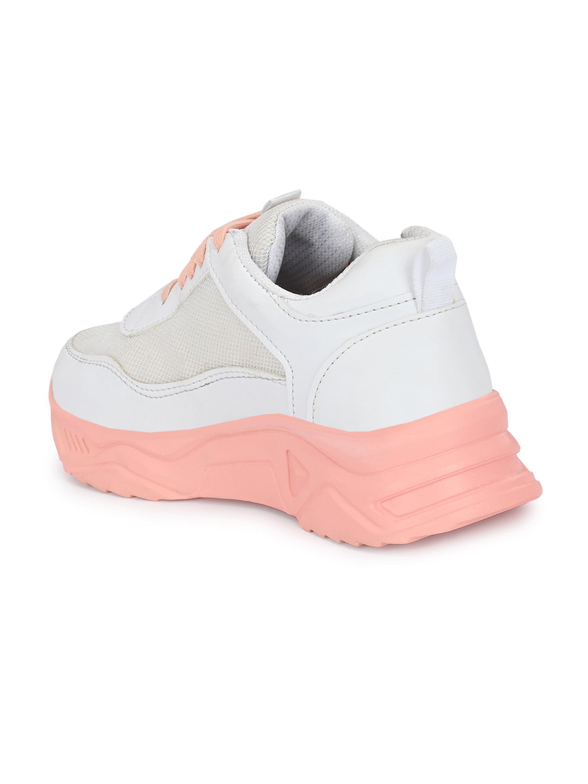 Light Pink Casual Lace-Up Trendy Sneakers