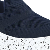Navy Blue Net Slip-On Sneakers