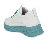 Blue Casual Lace-Up Trendy Sneakers