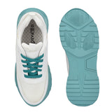Blue Casual Lace-Up Trendy Sneakers