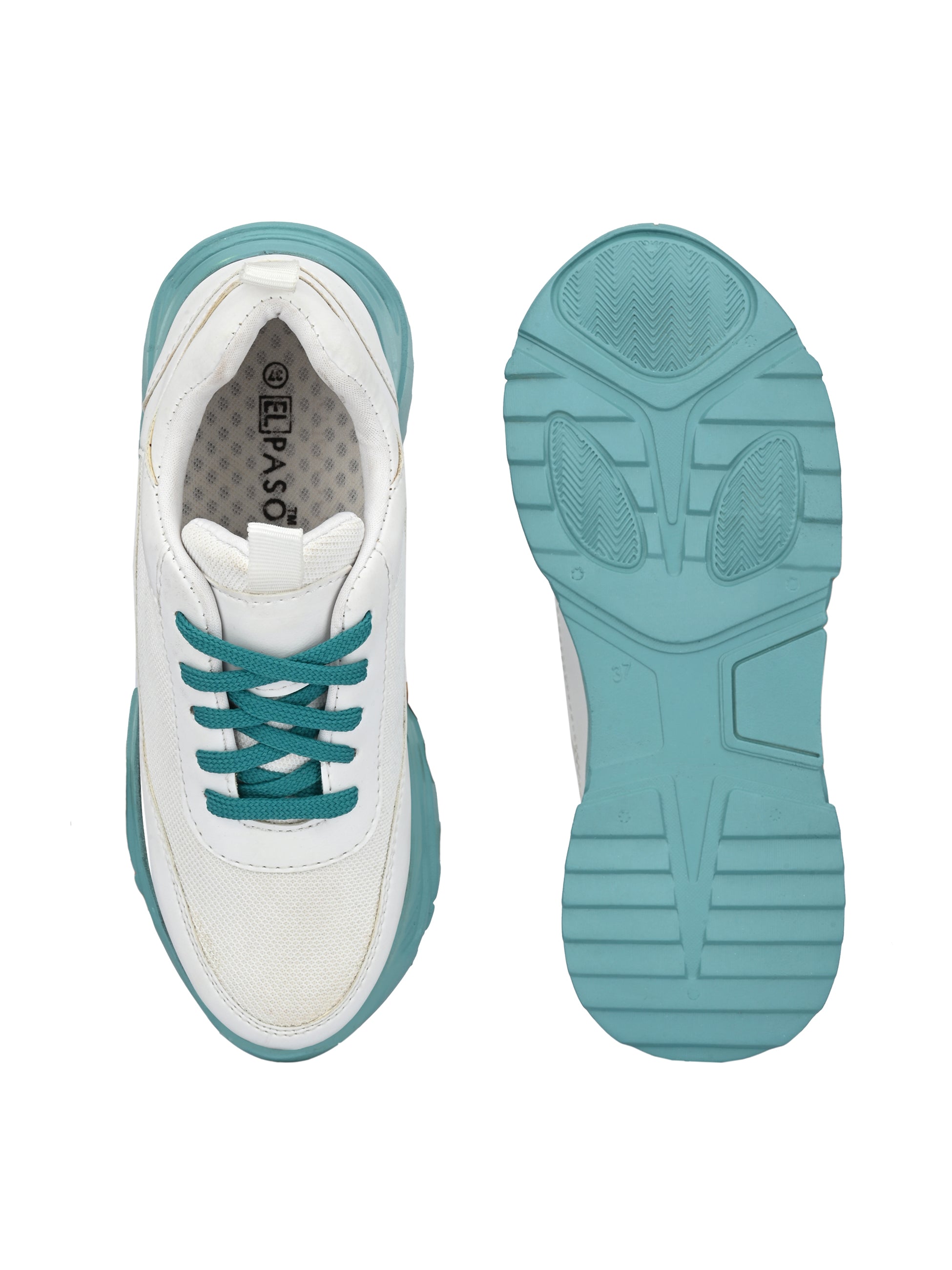 Blue Casual Lace-Up Trendy Sneakers