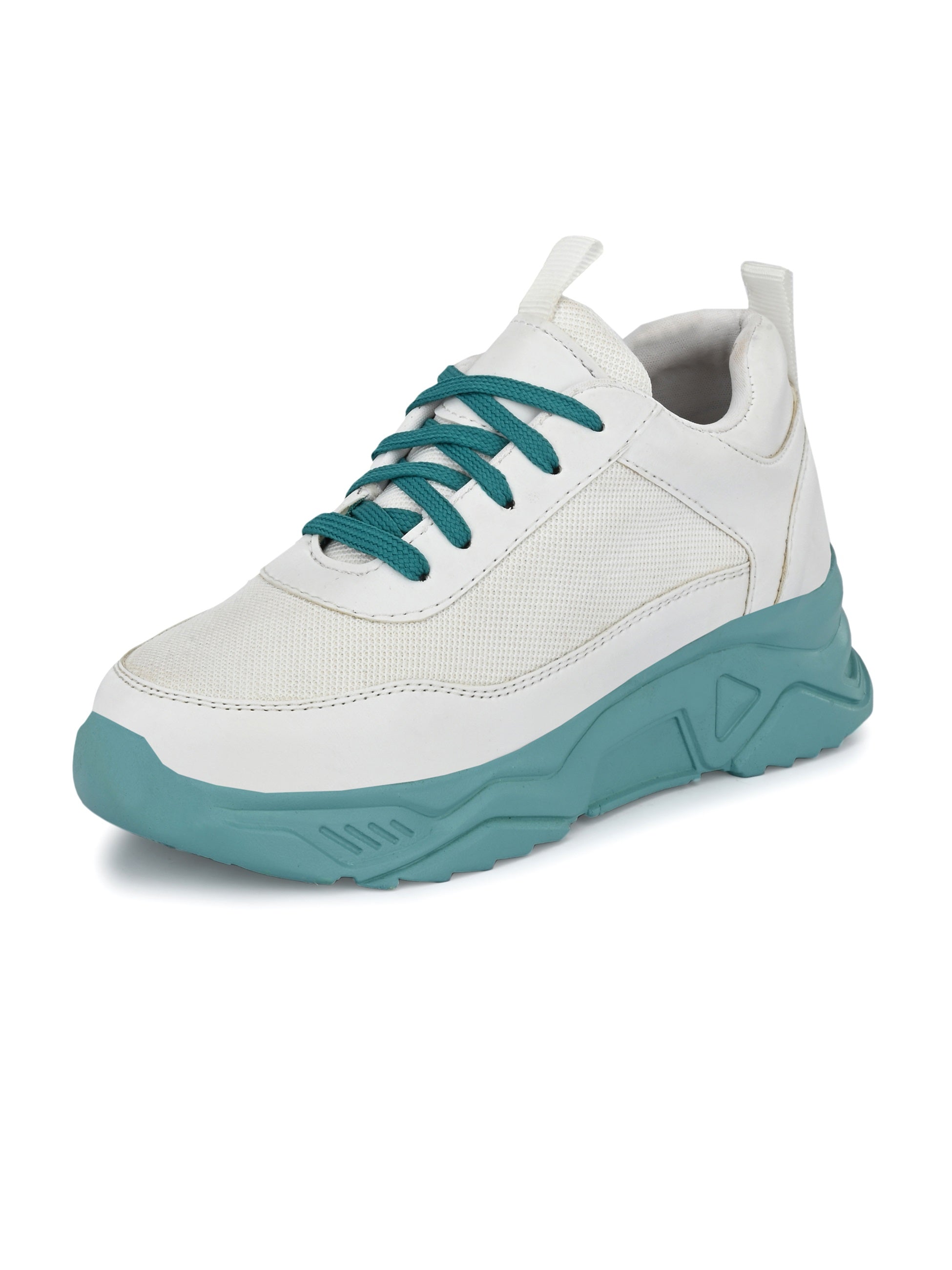 Blue Casual Lace-Up Trendy Sneakers