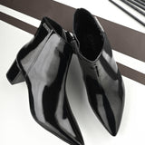 Pointed Toe Black Heel Boots For Women