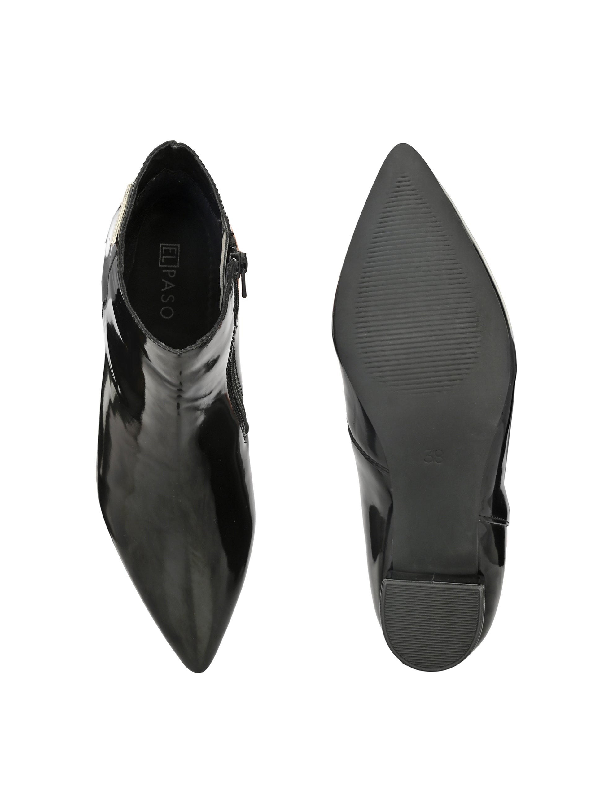 Pointed Toe Black Heel Boots For Women