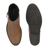 Classic Brown Zip-Closure Boots For Women