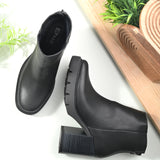 EL PASO Women Faux Leather Casual Chelsea Boots