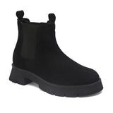 Black Chelsea Slip-On Boots For Women