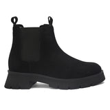 Black Chelsea Slip-On Boots For Women