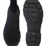 Black Chelsea Slip-On Boots For Women