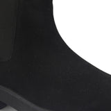 Black Chelsea Slip-On Boots For Women