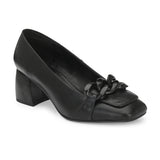 Classic Black Block Heel Sandal For Women