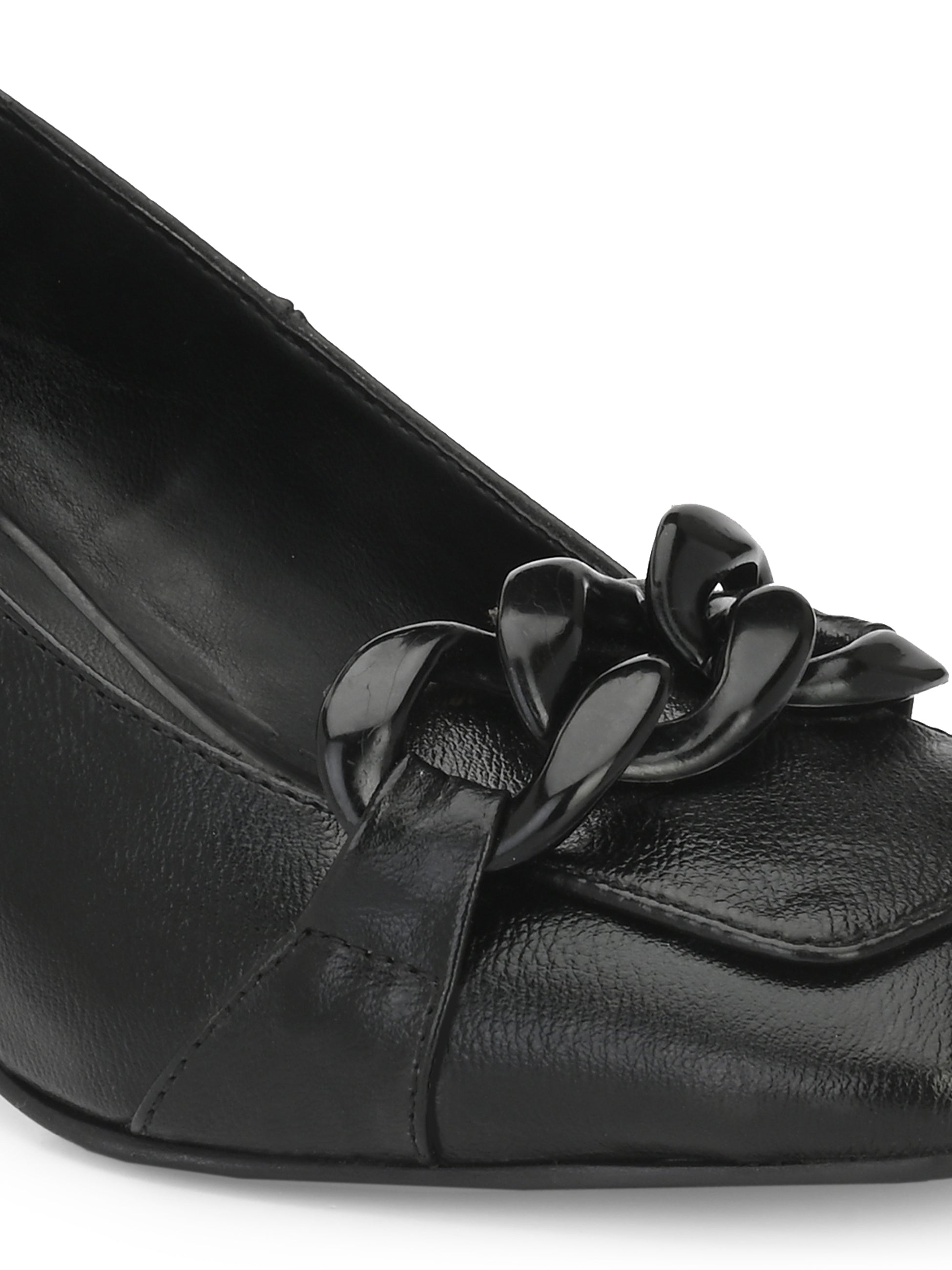 Classic Black Block Heel Sandal For Women