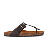 Brown Men's casual slip-on footbed sandal