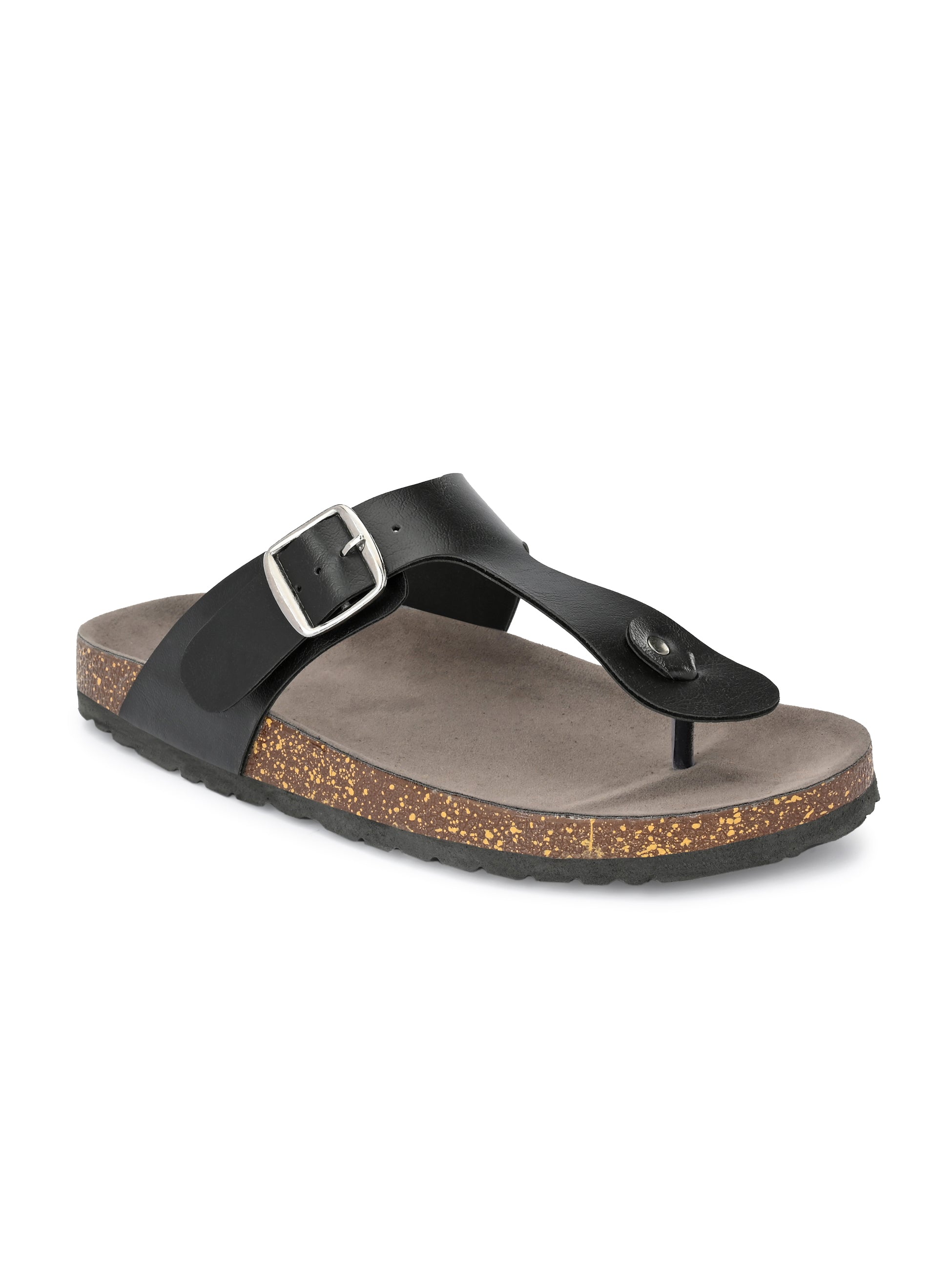 Black Men's Soft Footbed Sandal For Men