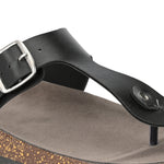 Black Men's casual slip-on footbed sandal