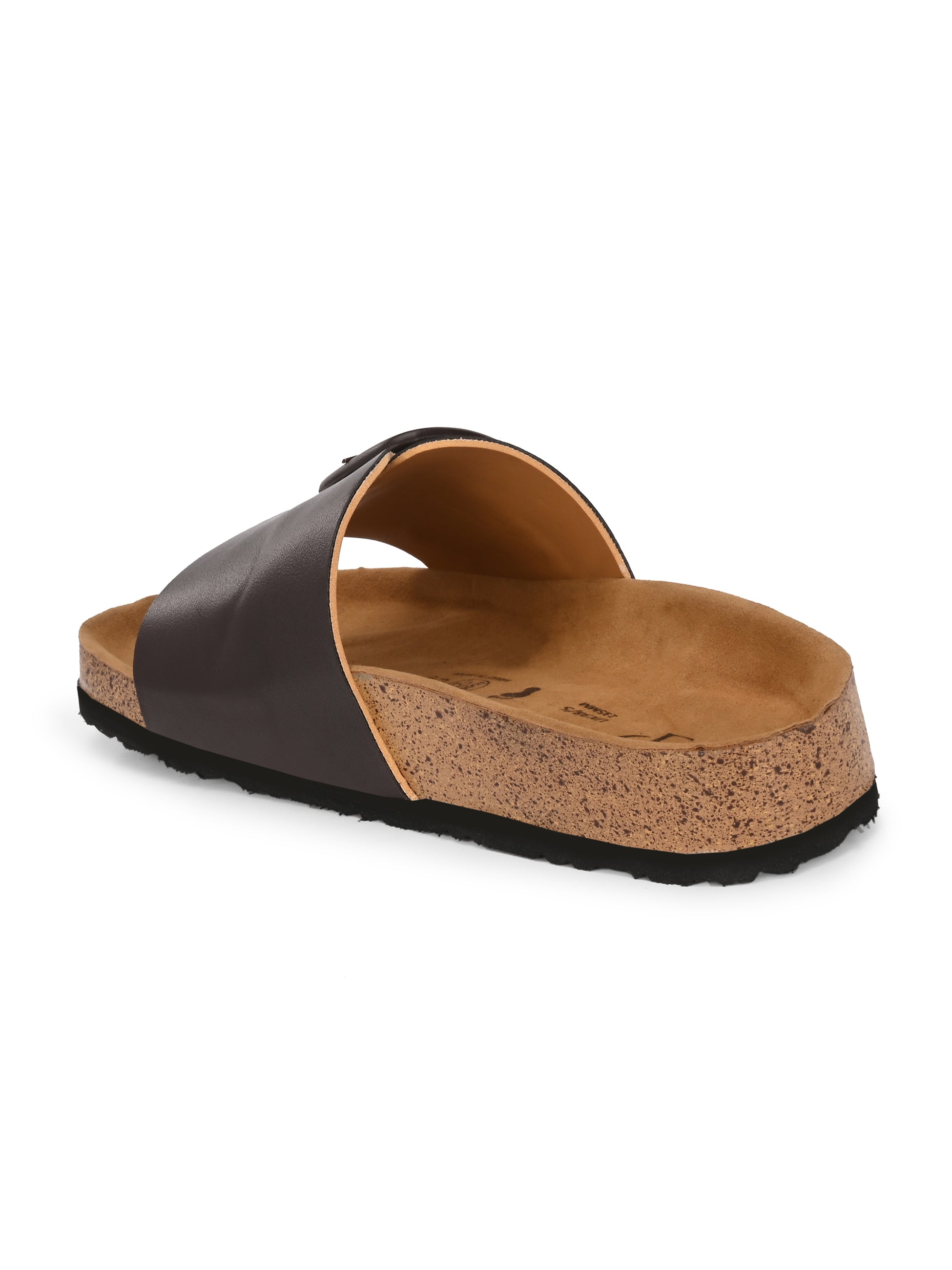 Brown Women's casual flat heel slip-on sandal