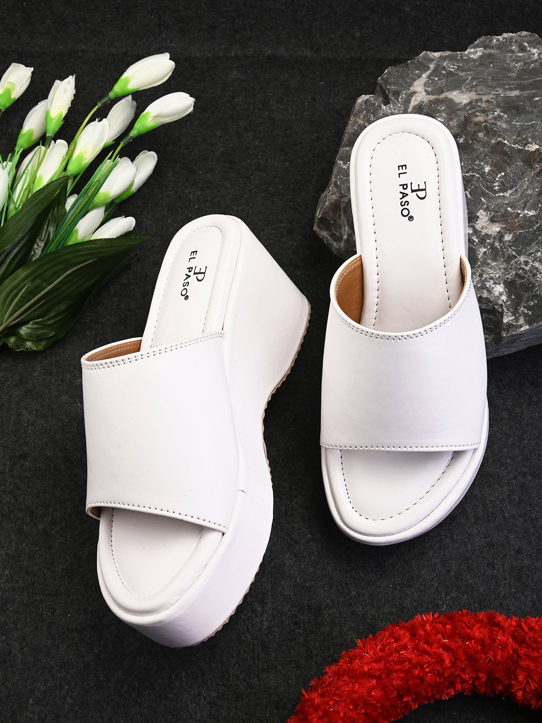 White slip-On Heels For Women