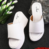 White slip-On Heels For Women