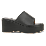 Black Slip-On Heels For Women