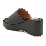 Black Slip-On Heels For Women