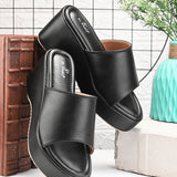 Black Slip-On Heels For Women