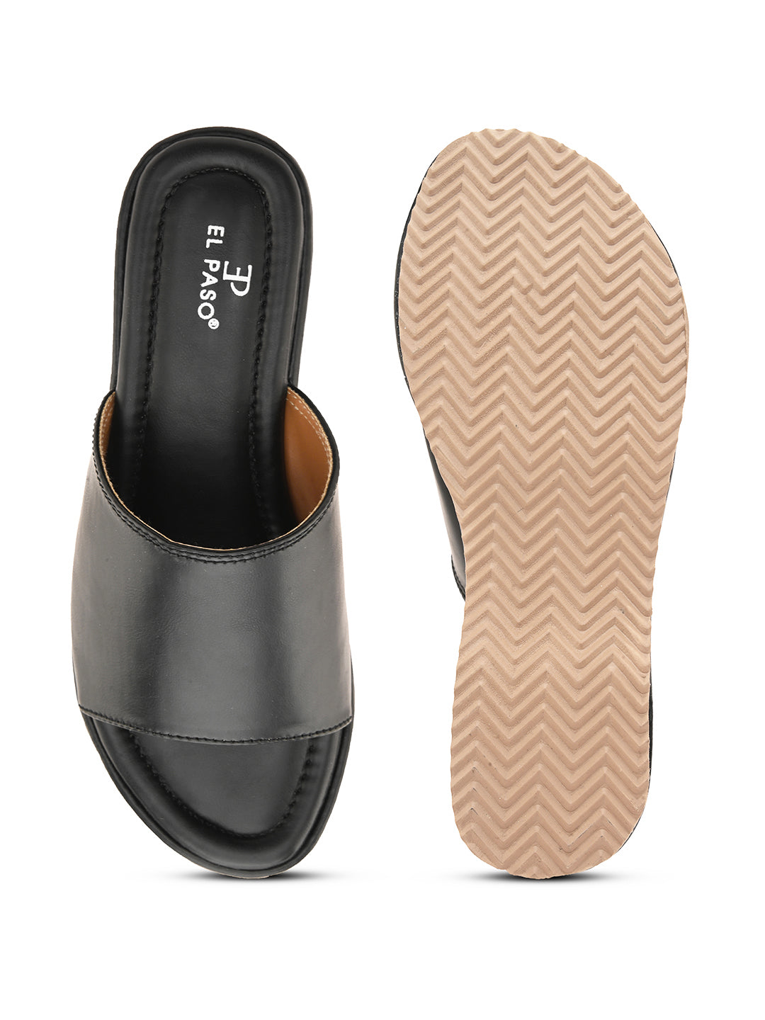 Black Slip-On Heels For Women