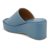Blue Slip-On Heels For Women