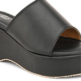 Black Slip-On Heels For Women
