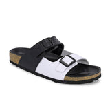 Elegant Sandstone Leather Slip-On Sandals - El Paso Fashion