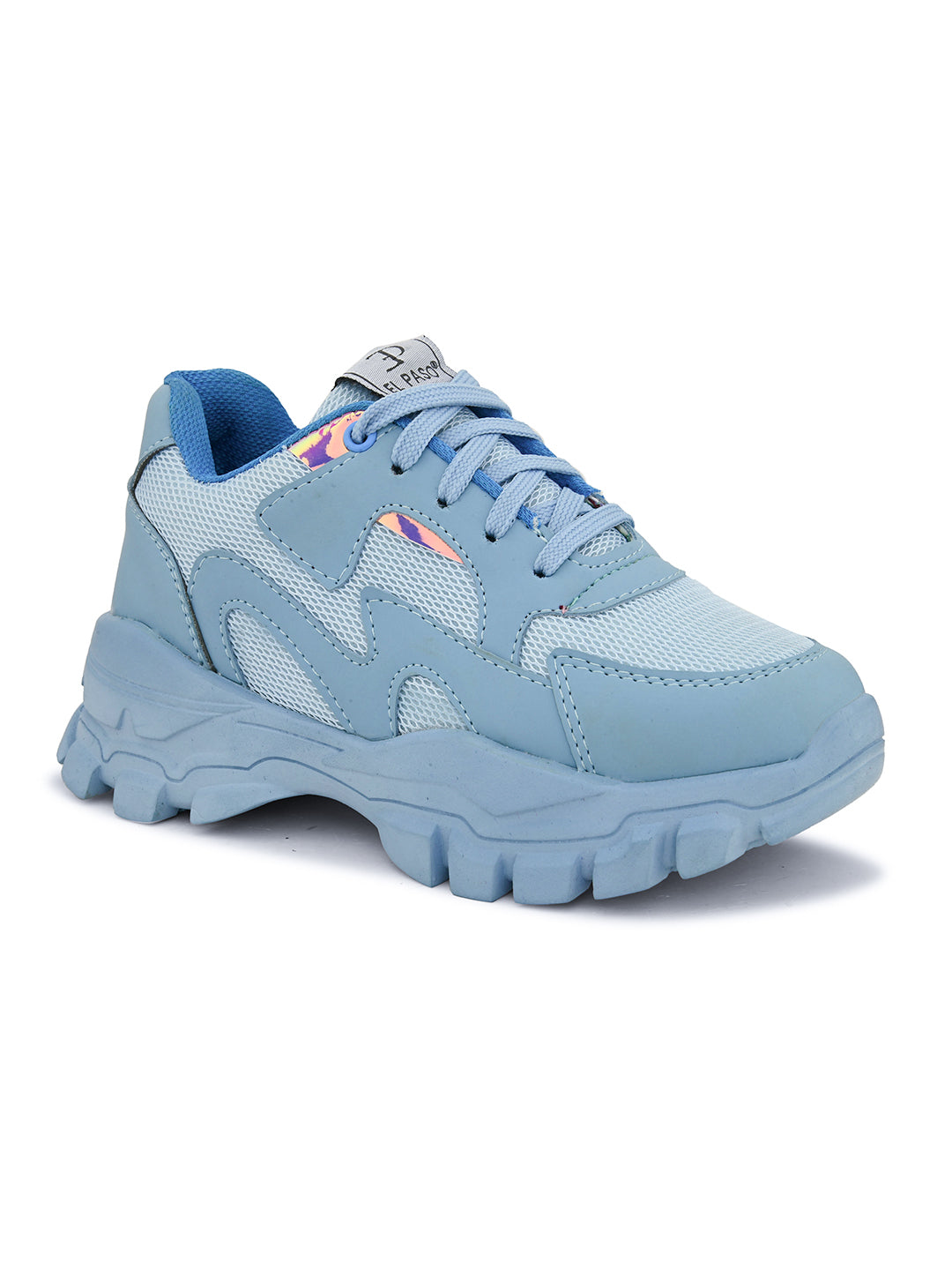 A image of elpaso light blue sneaker with a trendy design