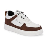 Brown Lace-Up Platform Heel Sneakers