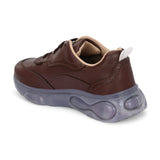Casual Brown Lace Up Sneaker for Women with Non-Slip Sole