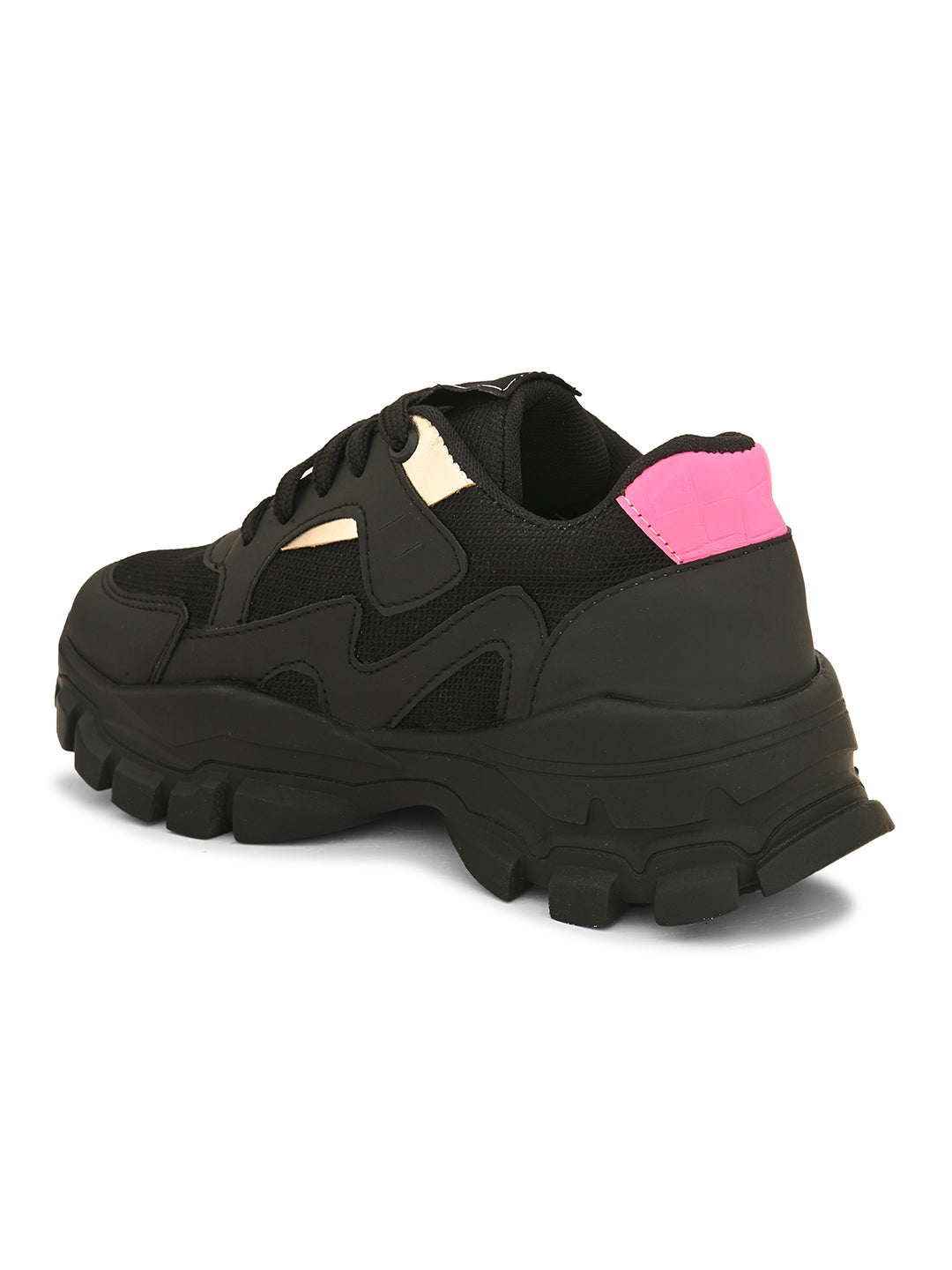 A image of elpaso black sneaker with a trendy design